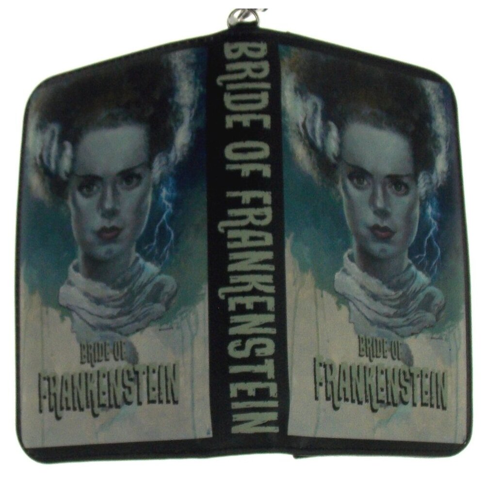 Bride of Frankenstein Wallet Color Zip Up Wristlet Gift Purse Book ID Holder - Picture 3 of 4